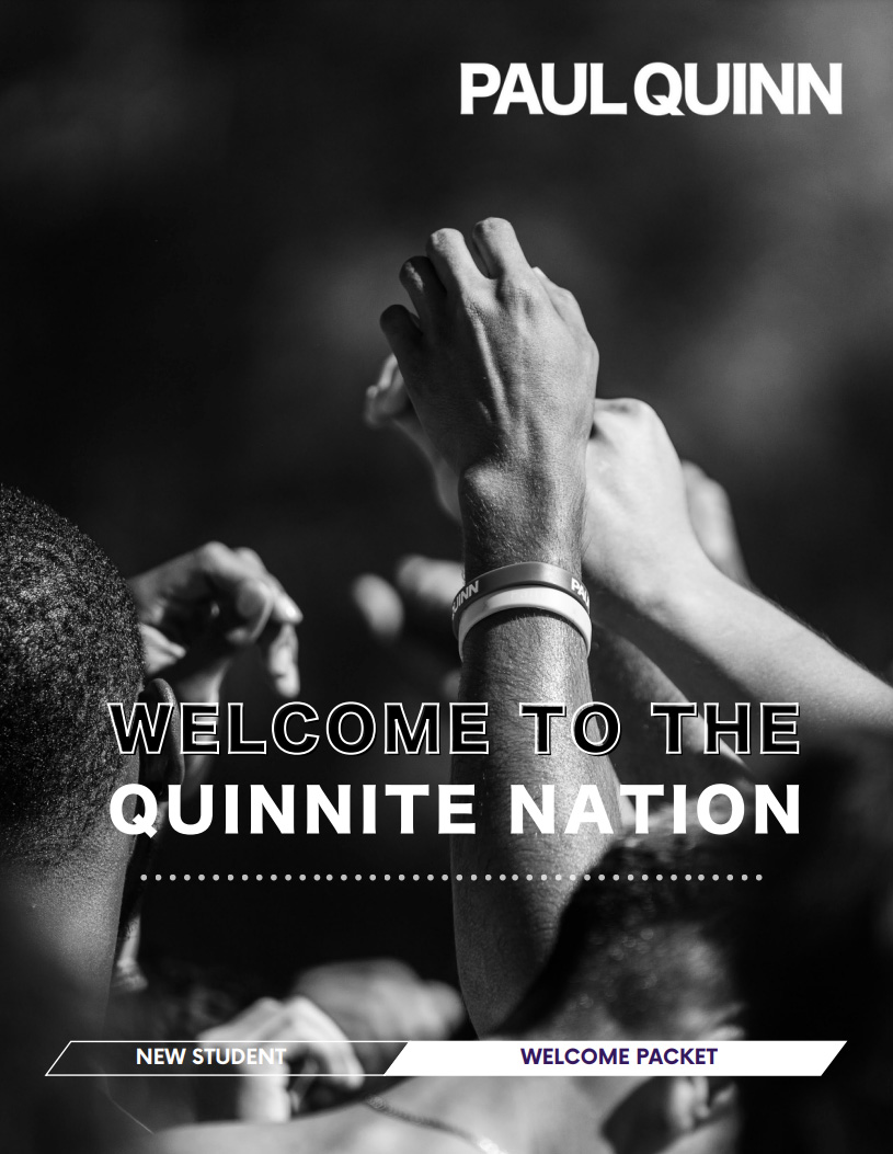 pqc new student welcome book cover Welcome to the Quinnite Nation